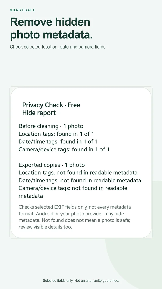 ShareSafe app screenshot.